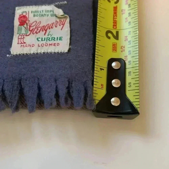 Vintage 1940’s Glengarry Merino Wool Scarf Hand-loomed 44”. by 10 3/4” - Picture 4 of 4